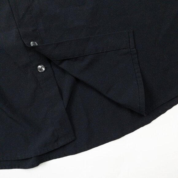 Mizzen+Main Leeward Shirt Men Large Classic Solid Black Short Sleeve Button-Down - Picture 7 of 14